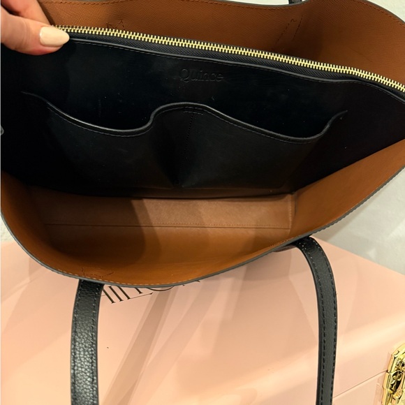 Quince Black Italian Leather Tote - Picture 7 of 11